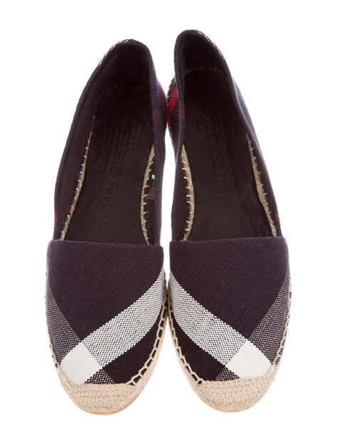 women burberry slides|burberry espadrille flats.